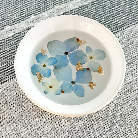 Blue Hydrangea Trinket Dish - Autumn and Ro