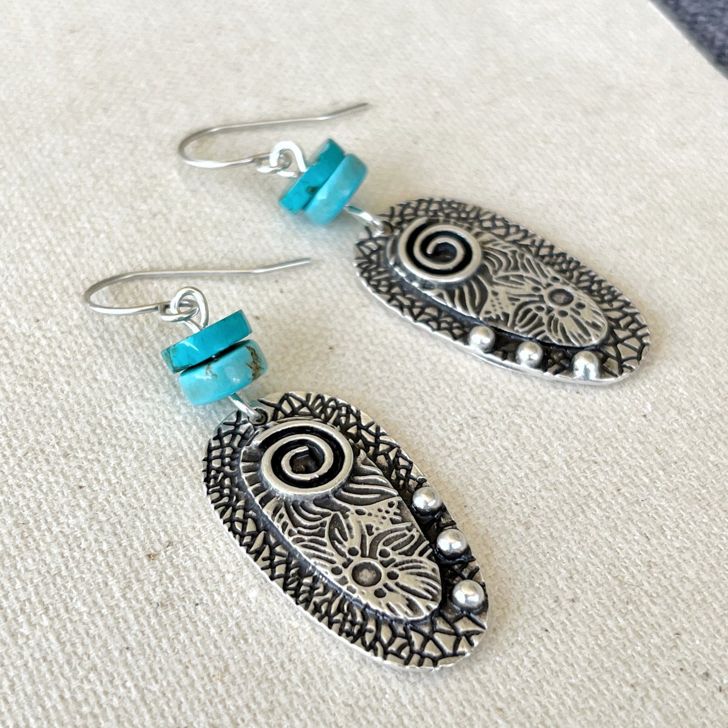 Textured Swirl Earrings - Autumn and Ro