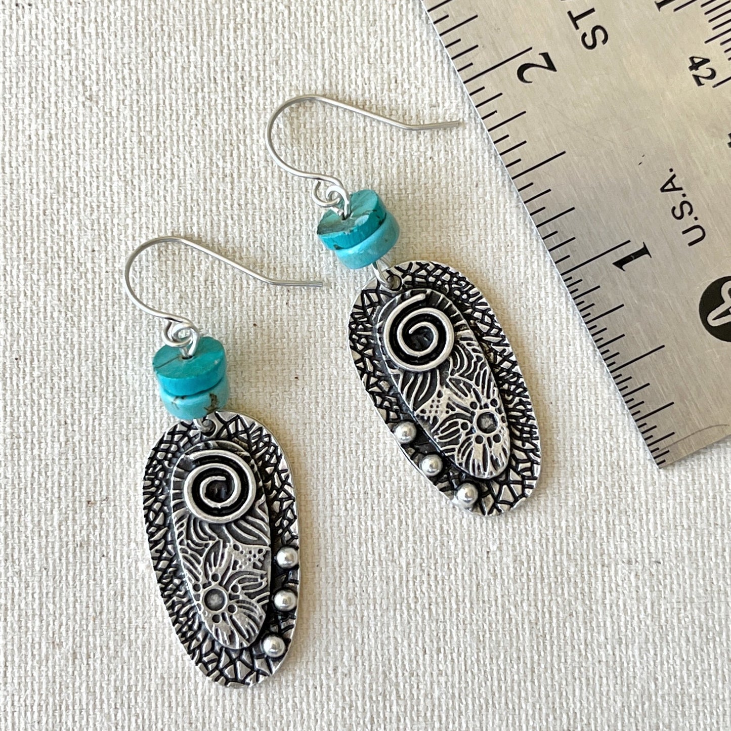 Textured Swirl Earrings - Autumn and Ro