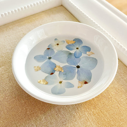 Blue Hydrangea Trinket Dish - Autumn and Ro