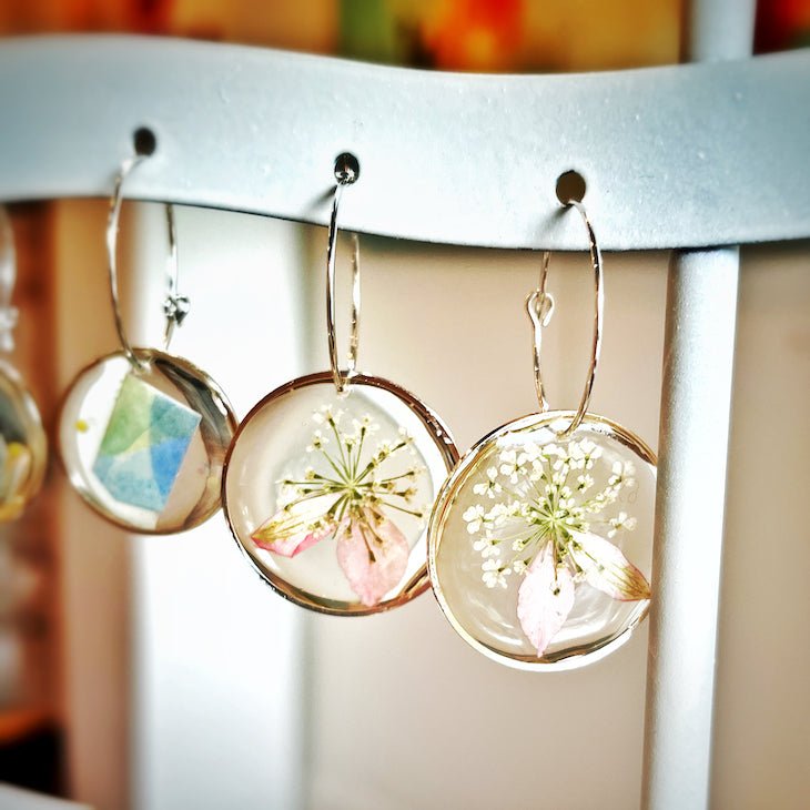 DIY: How to Make Simple Resin Flower Earrings |