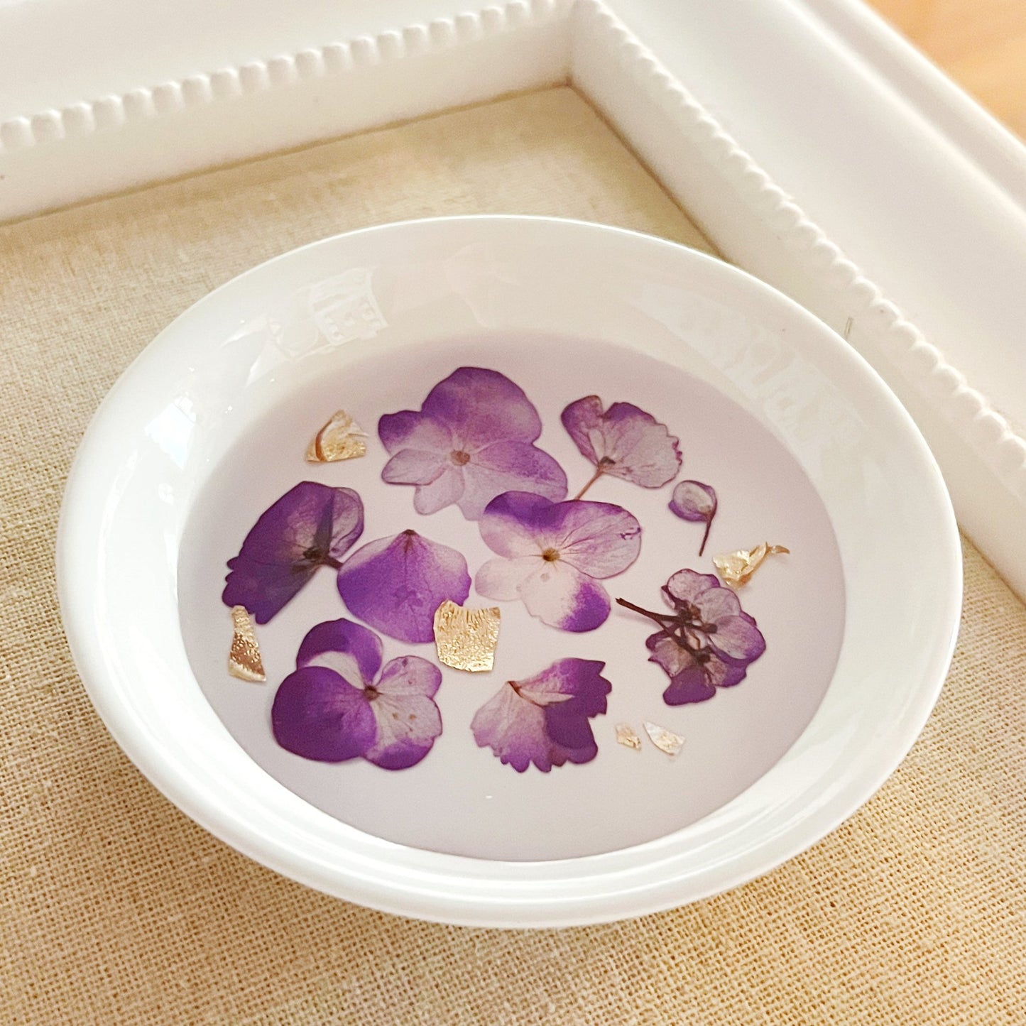 Purple Hydrangea Trinket Dish - Autumn and Ro