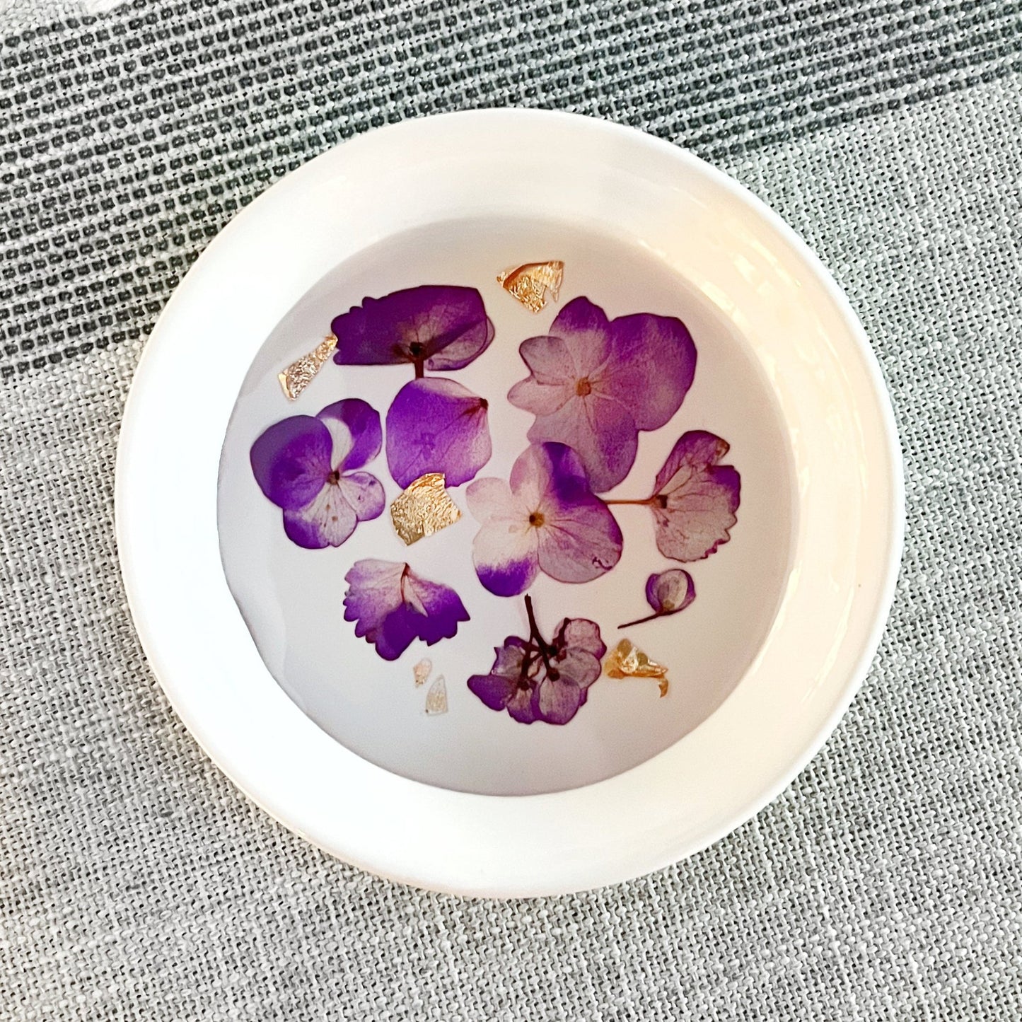 Purple Hydrangea Trinket Dish - Autumn and Ro