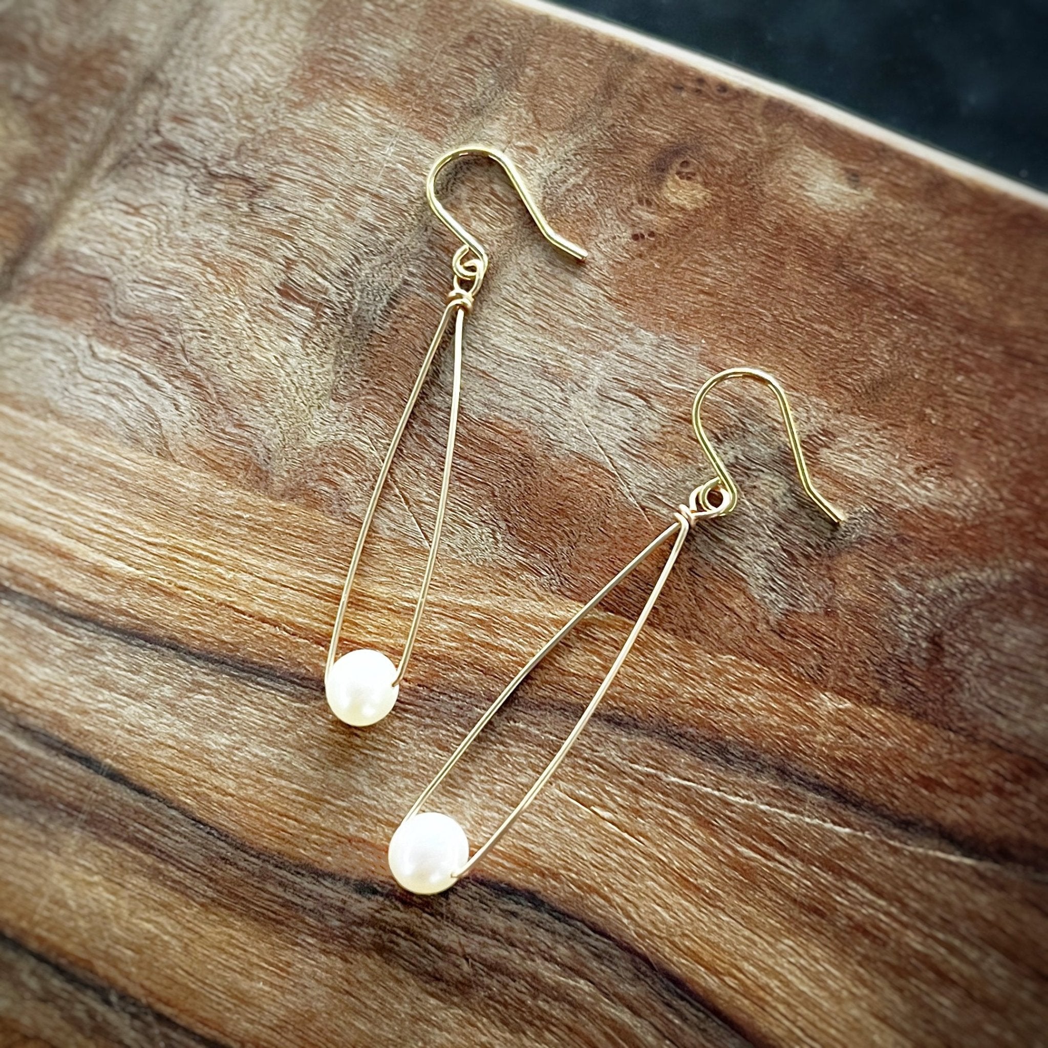 Paper Clip Earrings | gold filled